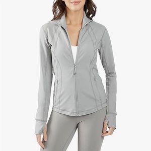 Lululemon Forme Jacket Cuffin Heathered Light Grey